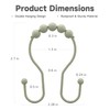 Bathway Sage Green Shower Curtain Hooks Shower Curtain Rings Rust