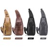 Men Leather Sling Bag Casual Shoulder Chest Crossbody Bag Hiking