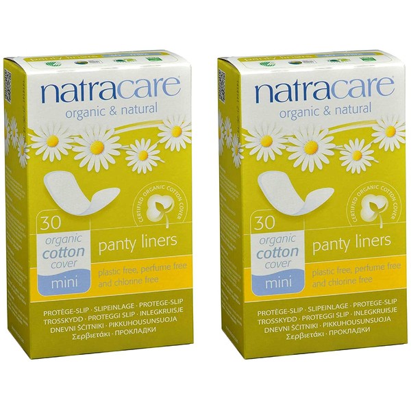 Natracare Panty Liners Mini 30 Count (2 Pack)
