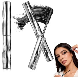 4D Máscara de pestañas 2026,Mascara Resistente Al Agua Con Cepillo Ultrafino, Extensiones De Pestañas, A Prueba De Manchas, Larga Duración,Más Larga, Más Gruesa (2PCS)