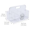 Brabtod Clear Dog Storage Organizer,Pet Grooming Supplies Organizer with Handle,5