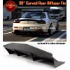 SDeelCase 30" x 12" Black Universal Rear Bumper 4 Fins
