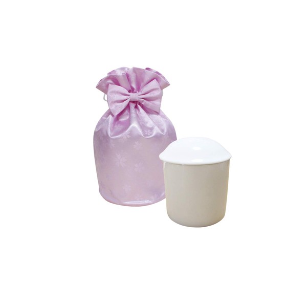 Cremation Bag, Urn Set, Drawstring Urn Cover, Cherry Blossom Wrap, Cherry Blossom Cloud, Ribbon Included, 2.3, 2.5 Size, Unisex, White, Urn Included, Cover Bag, Pet Memorial Service, Pet Loss (Pink)