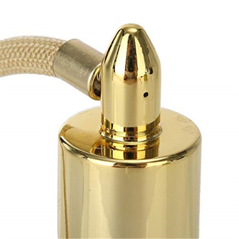 YangLand 80ml Clear Crystal Perfume Bottle Gold Long Spray Tassels