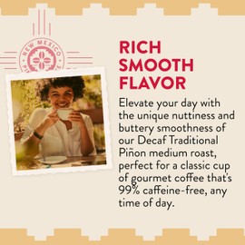 New Mexico Piñon Coffee Naturally Flavored Coffee (Traditional Piñon Whole Bean Decaf, 2 pound)