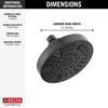 Delta 6-Setting Matte Black Shower Head with High Pressure Spray,