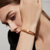 Gold Bangles Bracelet for Women 18K Gold Plated Stainless Steel