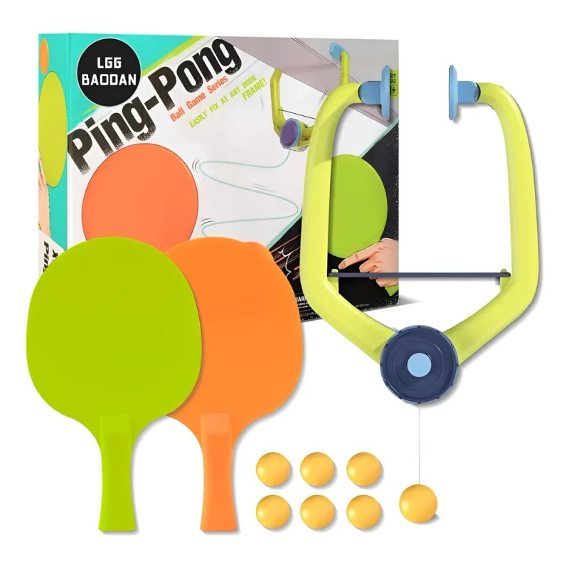 /c 2026 Door Pong - Set Portátil Con Raqueta Pelotas