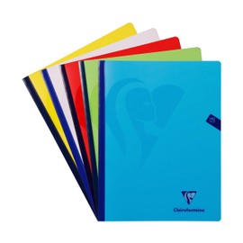 Clairefontaine 309342C A booklet sewn Mimesys yarn - 24 x 32 cm - 192 pages small squares - white paper 90 g - polypropylene cover - random colour