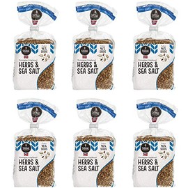 Sigdal Bakeri All Natural Norwegian Crispbread - Non GMO, Vegan, Sugar Free, High Fiber, Low Carbs, High Protein, Wholegrain Snack Crackers With Up To 46% Seeds (Herbs & Sea Salt, 6 Pack)