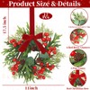 12 Pcs 11" Small Christmas Wreaths for Windows Kitchen Cabinets,