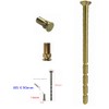 M5 x 90mm Brass Door Handle Pozi Screws with Brass
