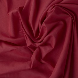 Kt KILOtela - Linen Fabric Cotton Fabric for Decoration and Clothing, 50 cm Length x 150 cm Width | Red ─ 0.50 Metres