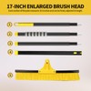 18”Push Broom Brush for Floor Cleaning with 60” Long Handle