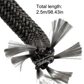 ALI2 Fireplace Insert Gasket, 12mm x 2.5m Flat Gasket for Insert, Gasket for Fireplace Insert, Gasket for Wood Stove for Fireplace, Stove Door, Glass Seal for Wood Burner, Black (12mm x 2.5m)