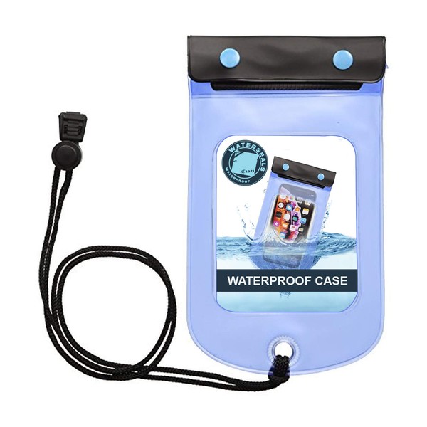 Lewis N. Clark WaterSeals Triple Seal Waterproof Pouch + Dry Bag for Cell Phone or Tablet, Great for Kayak, Canoe, Pool, Beach, Medium (5.6x4.5)