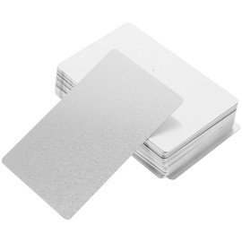 Operitacx 100pcs Metal Business Cards Blank Aluminum Cards for Engraving Customised Presentation Sturdy and Name Tags