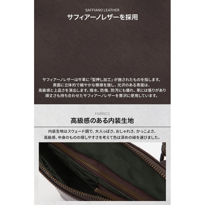 [Evoon] Fresh Sacoche Leather, Genuine Leather Men's Pouch, Shoulder Bag,