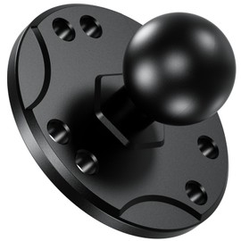 BRCOVAN 1'' Kugelhalterung mit Aluminiumlegierung AMPS-Loch Runder Plattenbasis, Kompatibel mit RAM Mounts B Größe 1 Zoll / 2,54 cm Kugel Doppelsockelarm