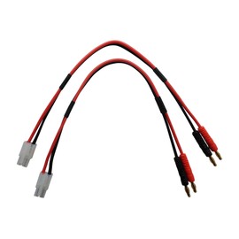 Apex RC Products Tamiya Style Connector Plug -> 4mm Banana Plugs Battery Charge Lead Adapter Cable - 2 Pack 1402