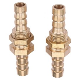 MACHSWON Brass Hose Connector 6mm Brass String Plate Pagoda Joint Pipe Hose Air Fuel Hose Joiner Water Pipe Gas Tubing Hose Fitting 2pcs