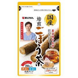 Ajikan Domestic Roasted Burdock Tea, 0.04 oz (1 g) x 20 Packets (600 cc/1 bag for approx. 12 L)
