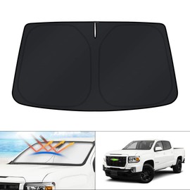 KUST Windshield Sun Shade for GMC Canyon 2015-2022 Window Sunshade Sun Visor Protector Foldable Blocks UV Rays Keep Your Car Cooler