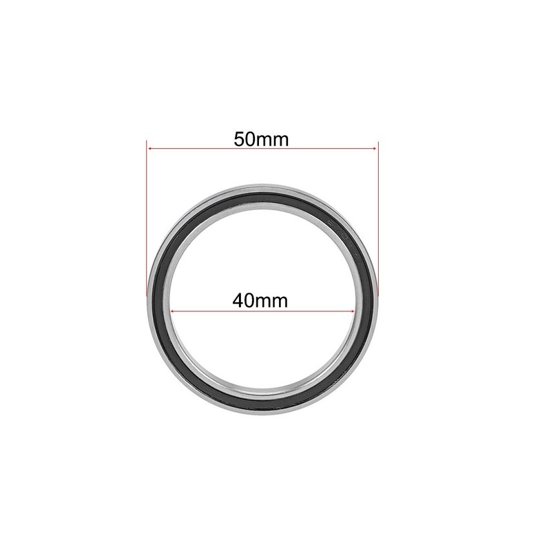 sourcing map 6708-2RS Deep Groove Ball Bearings 40mm x 50mm