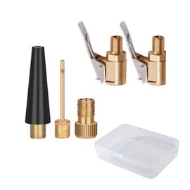WANTUSHUI 5 Piece Air Pump Adapter Set, Click Valve Adapter, French Valve, Ball Pump Needles, Air Chuck, Easy Pump Adapter, Click Valve, Air Pump Large Opening