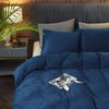 Ivellow Velvet Duvet Cover King Size 3 Pcs Flannel Navy