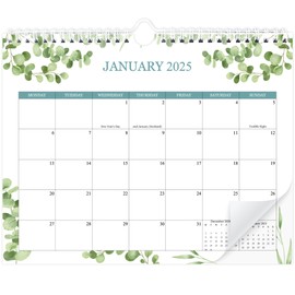 Calendar 2025-2026 -18 Month Wall Calendar from Jan 2025- June 2026 Monthly Calendar for Home Office Planning Orgnizing,Green Leaf