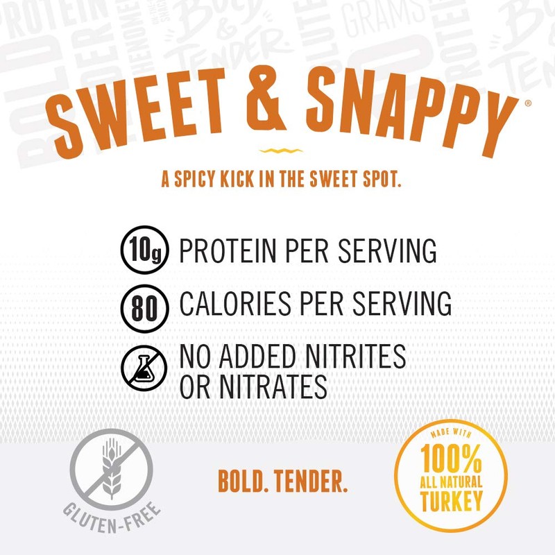 Perky Jerky Sweet and Snappy Turkey Jerky, 5 oz bag