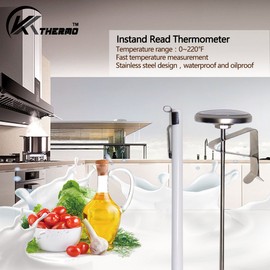 KT THERMO Instand Read 2-Inch Dial Thermometer(2 Pack),Best for The Coffee Drinks,Chocolate Milk Foam