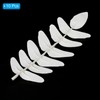 PATIKIL 7"x3" Artificial Green Leaves, 10 Pcs Fake Shrubs Leaves