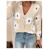 SHENHE Women's Floral Print Button Down Cardigan V Neck Drop