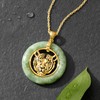 Ross-Simons Jade Tiger Head Pendant Necklace in 18kt Gold Over