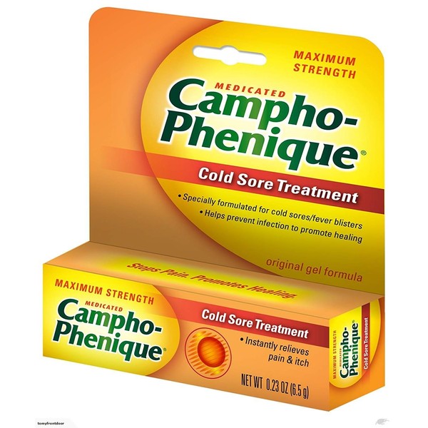 Campho-Phenique Cold Sore Treatment Original Gel Formula 0.23 Oz (Pack of 6)
