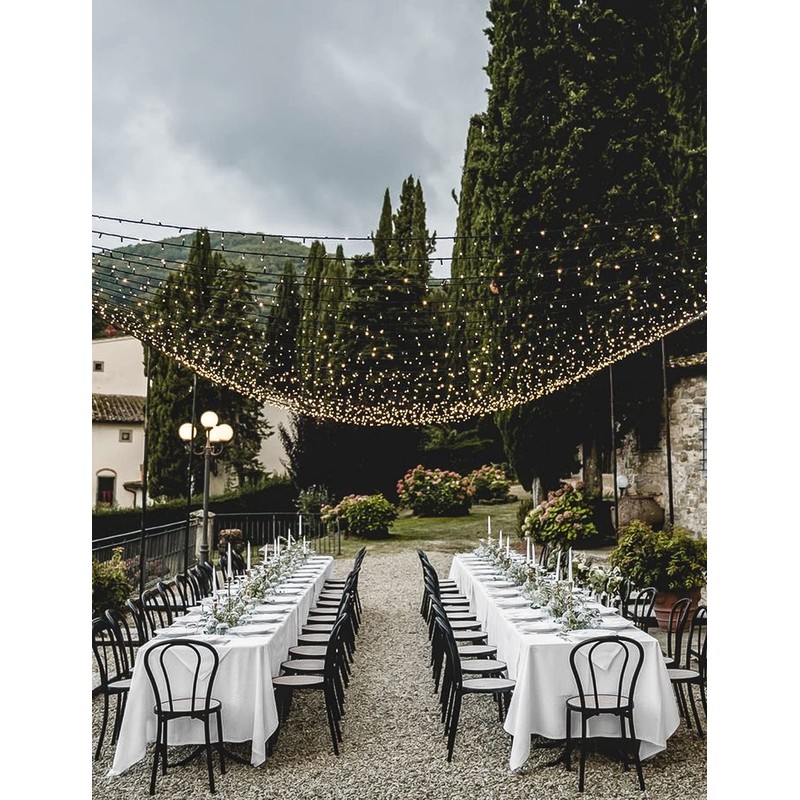 Showgeous White Tablecloths Rectangular Polyester Tablecloth for 8ft Rectangle Tables