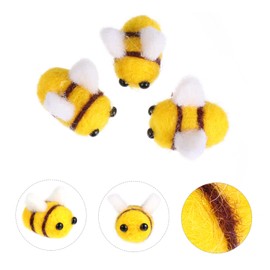 Tofficu 10pcs Wool Felt Bee Craft DIY Decoration Accessories for Clothing Hats and Costumes Adorable Felt Bee Ornaments for Boys and Girls Parties Nursery Decor and Creative Crafts