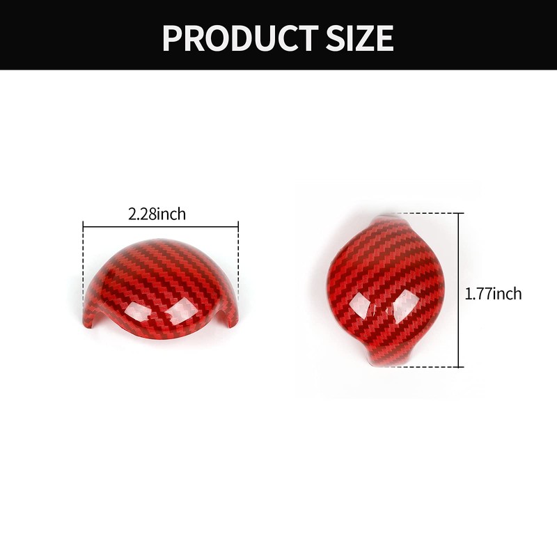 JeCar Carbon Fiber Interior Gear Shift Knob Trim Cover for