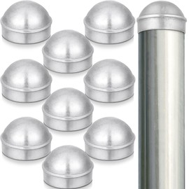 Yaocom 10 Pcs 1-7/8'' Chain Link Fence Post Cap Round Dome External Post Caps Aluminum Chain Link Only Use for Outside Diameter Outdoor Fence Parts