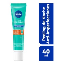 Nivea Derma Skin Clear Peeling Exfoliante Antiimperfecciones, Reduce Poros, Tratamiento Nocturno, 40 ml