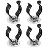 Magnetic Hook Round Base Magnet Fastener with Steel Clip Chrome