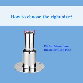 Straight Thru Hull Exhaust Skin Fitting, Fit for 24mm Inner Diameter Hose Pipe Socket Hardware, for Diesel Parking Heaters, 316 Stainless Steel