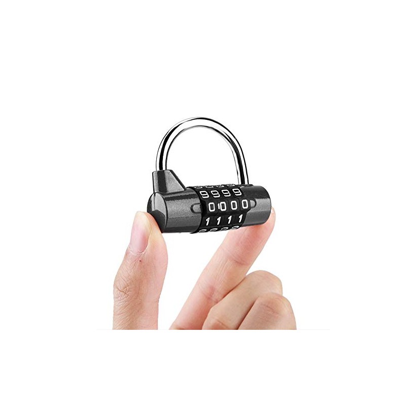 Sonew Gym Locker Padlocks, 4 Dial Digit Code Combination Padlock,