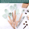9PCS/Set Silicone Cooking Utensils Kitchenware Blue Kitchen Tool (Storage Bucket