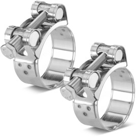 Poppstar Set of 2 hinge bolt clamps stainless steel hose clamps clamping range 40-43 mm, band width 20 mm, W4