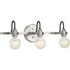 Progress Lighting Axle Collection 3-Light Brushed Nickel Vintage Bath Vanity