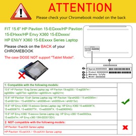 Fintie Sleeve Case for 15.6" HP Pavilion 15-EGxxx 15t-eg000 / HP Pavilion 15-EHxxx 15z-eh000 Series - Premium PU Leather Protective Portfolio Book Cover, Black