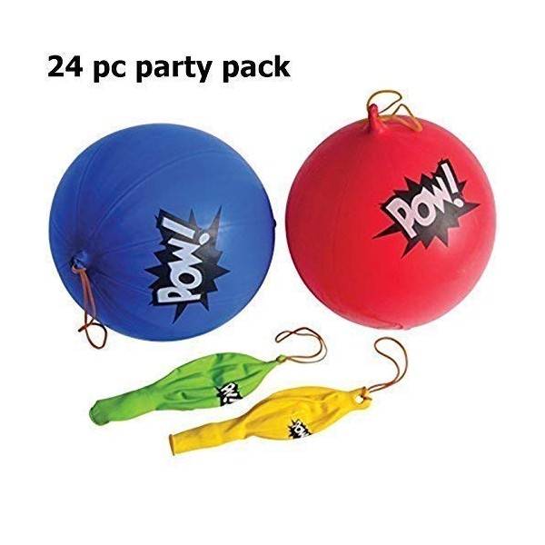 Superhero PUNCHBALLS - super hero party favors and toys (24 PC PARTY PACK)